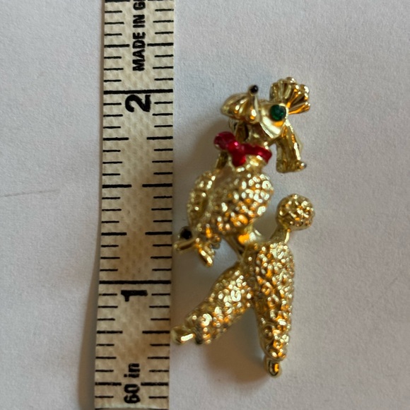 Vintage Gold-tone Poodle Brooch - Picture 3 of 3